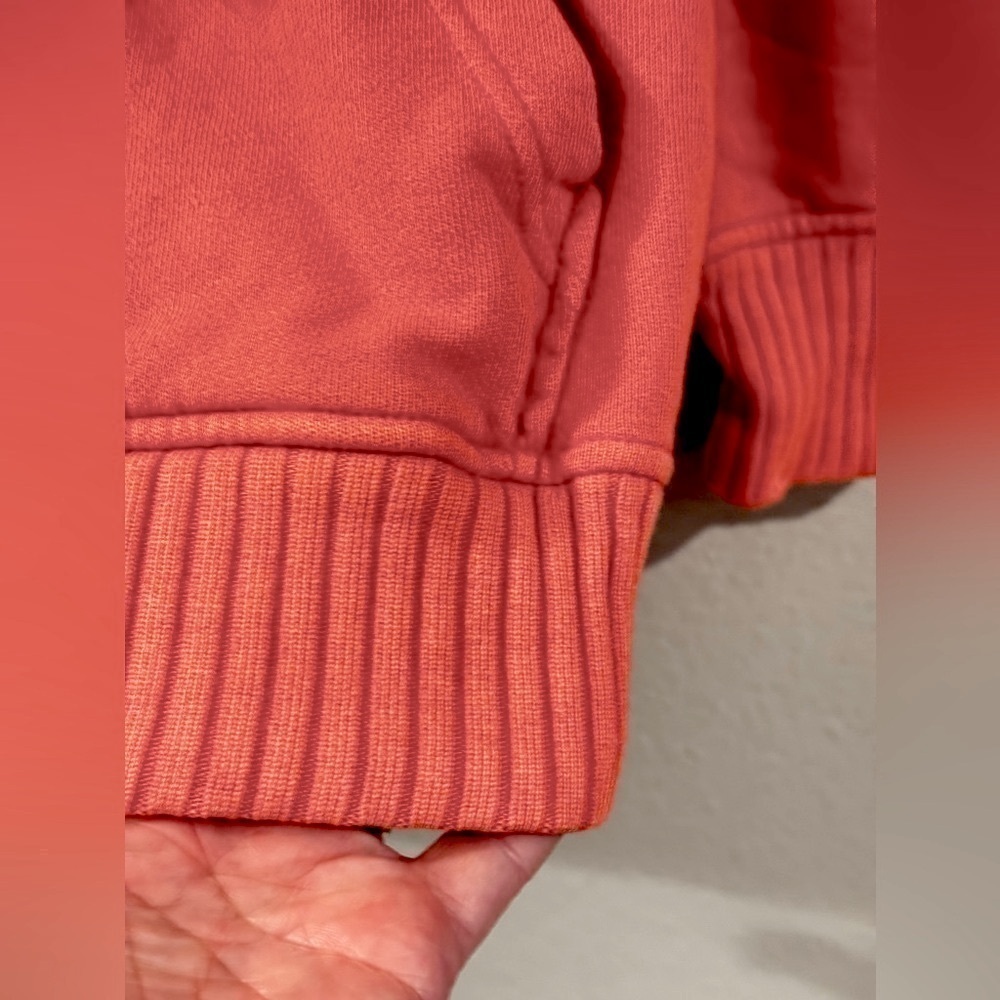AERIE DOWN-TO-EARTH HENLEY HOODIE Washed Tangerine size XS - Picture 7 of 17